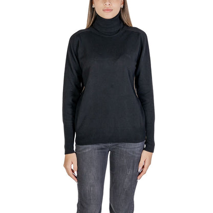Alviero Martini Prima Classe Black Viscose Turtleneck Alviero Martini Prima Classe