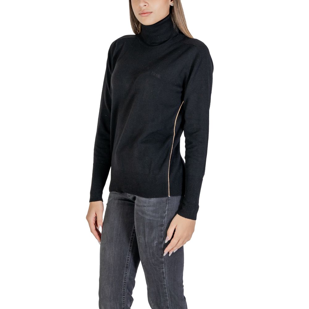 Alviero Martini Prima Classe Black Viscose Turtleneck Alviero Martini Prima Classe