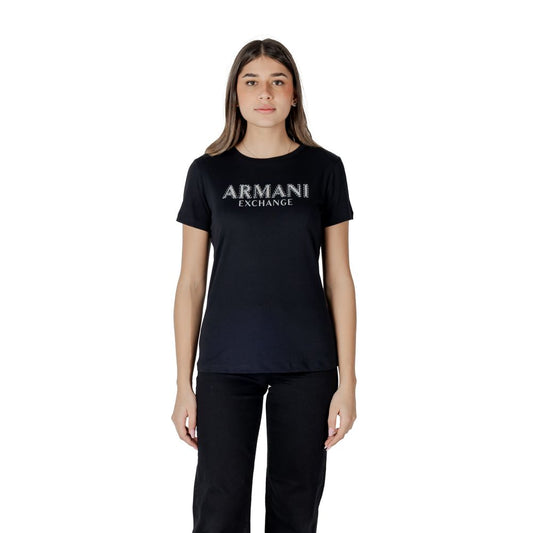 Armani Exchange Black Cotton Long Sleeve T-Shirt Armani Exchange