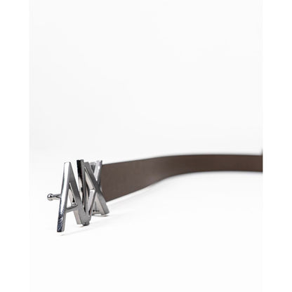 Armani Exchange Black Leather Regular Belt Armani Exchange