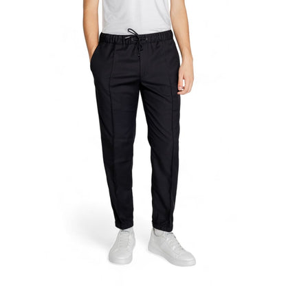 Armani Exchange Black Polyester Athletic Pants Armani Exchange