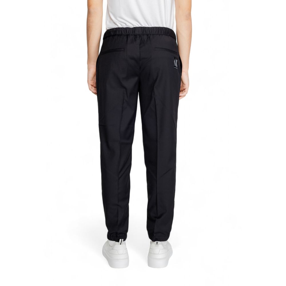 Armani Exchange Black Polyester Athletic Pants Armani Exchange