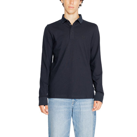 Armani Exchange Blue Cotton Long Sleeve T-Shirt Armani Exchange