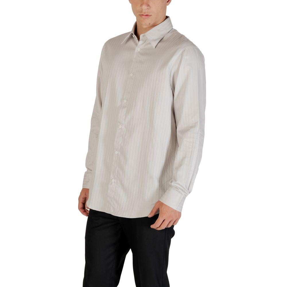 Armani Exchange Gray Cotton Pattern Shirt 1728,71956299936,Armani Exchange,Clothing,Gray,IT54 | XXL,Men,New with tags,Pattern - Shirts - Clothing,Shirts - Clothing