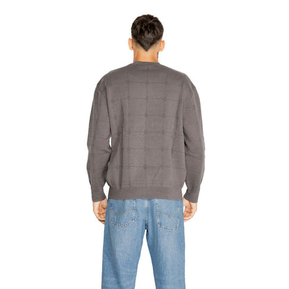Armani Exchange Gray Cotton Sweatshirt Armani Exchange