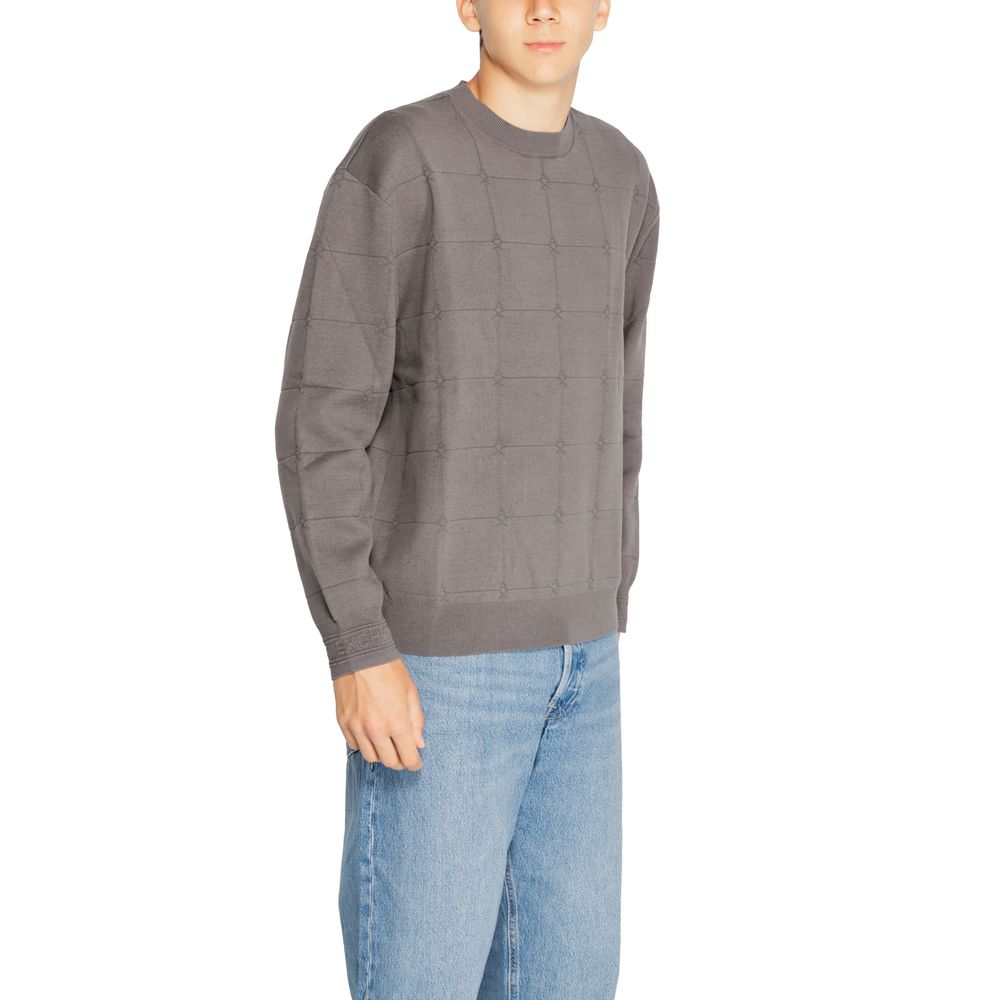 Armani Exchange Gray Cotton Sweatshirt Armani Exchange