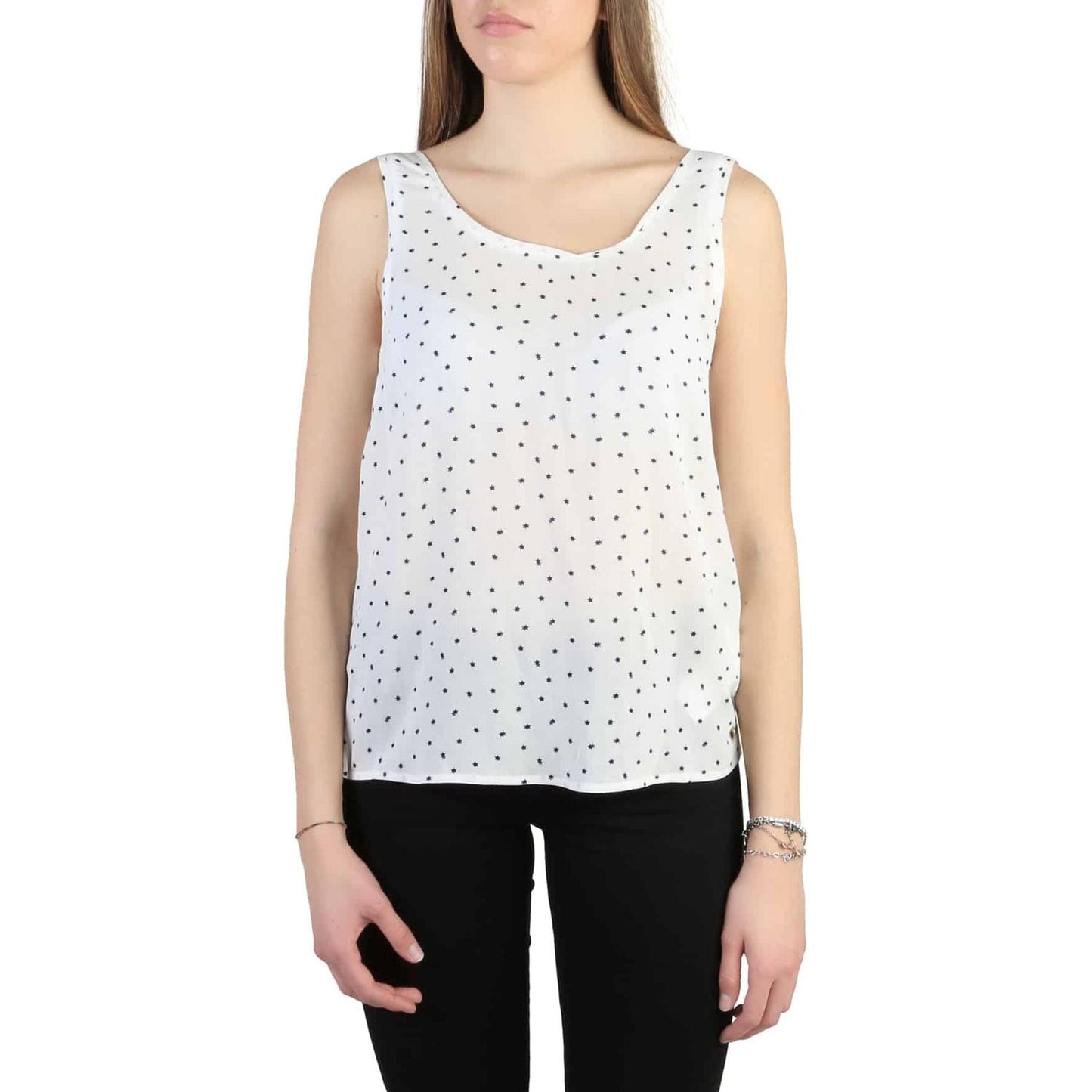 Armani Jeans Tops Armani Jeans,C5022_ZB_1,Category-Clothing,Clothing,Gender-Women,Spring/Summer,Subcategory-TopsandT-Shirts,Tops,Tops & T-Shirts - Women - Clothing,Viscose,White,Women,women >Bags,women>accessorries