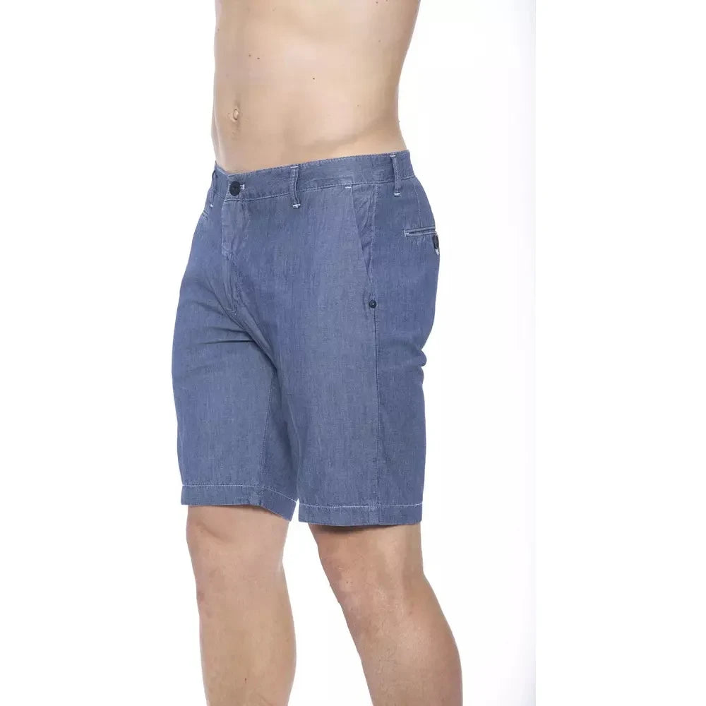 Armata Di Mare Blue Cotton Shorts 1728,67465543840,Armata Di Mare,Bermuda - Shorts - Clothing,Blue,Clothing,IT52 | XL,Men,Men - Clothing,New with tags,Shorts - Clothing,Shorts - Men - Clothing