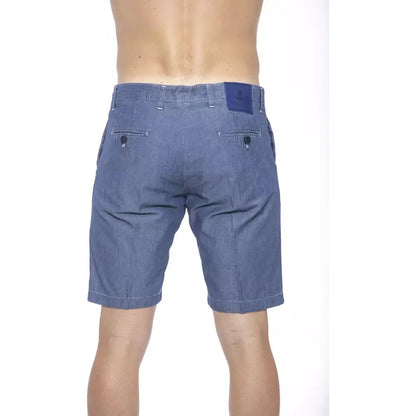 Armata Di Mare Blue Cotton Shorts 1728,67465543840,Armata Di Mare,Bermuda - Shorts - Clothing,Blue,Clothing,IT52 | XL,Men,Men - Clothing,New with tags,Shorts - Clothing,Shorts - Men - Clothing