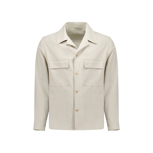 Autore Beige Virgin Wool Shell Jacket