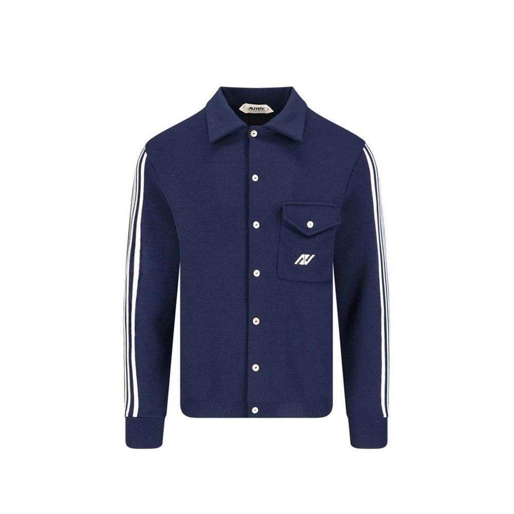 Autry Blue Nylon Cardigan 1728,75611013280,Autry,Blue,Cardigans - Sweaters - Clothing,Clothing,Men,New with tags,S,Sweaters - Clothing