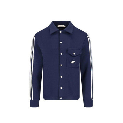 Autry Blue Nylon Cardigan 1728,75611013280,Autry,Blue,Cardigans - Sweaters - Clothing,Clothing,Men,New with tags,S,Sweaters - Clothing