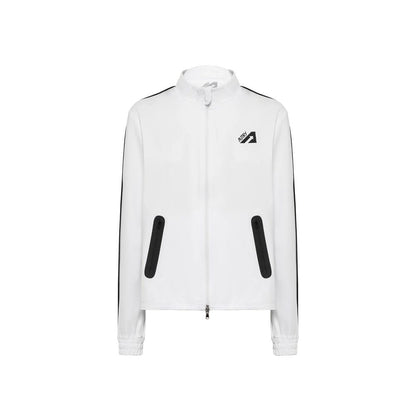 Autry White Elastane Shell Jacket 1728,75611013280,Autry,Clothing,Jackets & Coats - Clothing,L,M,New with tags,S,Shell Jackets - Jackets & Coats - Clothing,Sportswear - Clothing,Sweatshirt - Sportswear - Clothing,White,Women,XS