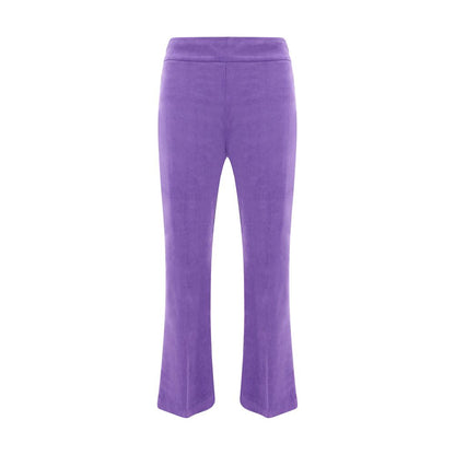 Avenue Montaigne Purple Cotton Casual Pants