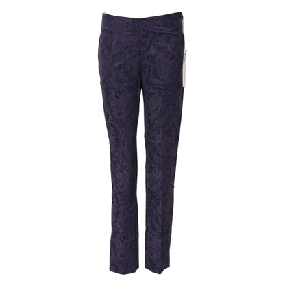 BENCIVENGA Purple Jacquard High Waisted Pants BENCIVENGA