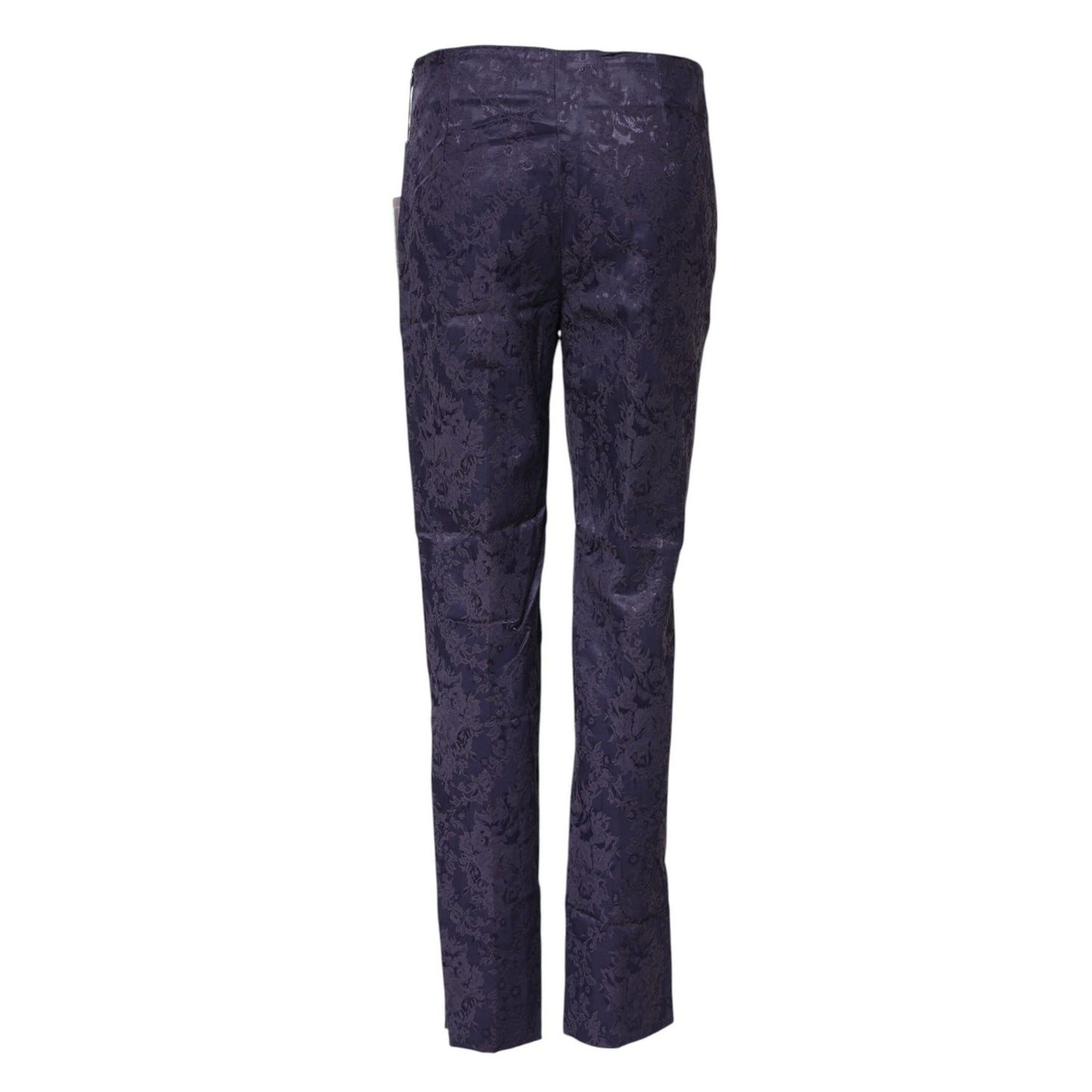 BENCIVENGA Purple Jacquard High Waisted Pants BENCIVENGA