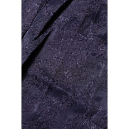 BENCIVENGA Purple Jacquard High Waisted Pants BENCIVENGA