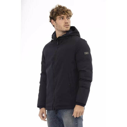 Baldinini Trend Blue Polyester Shell Jacket