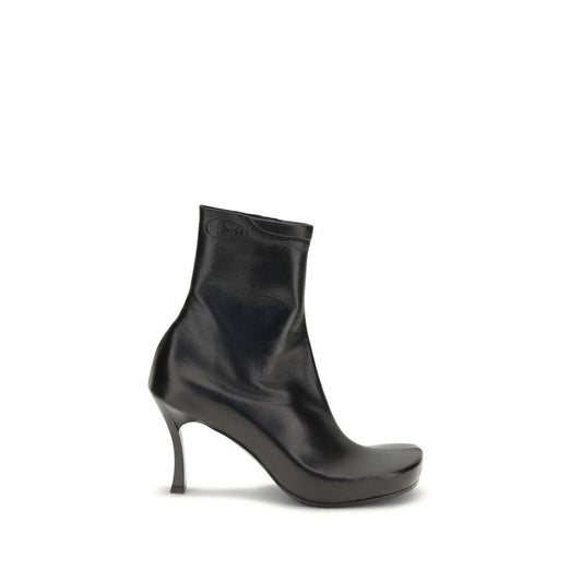 Balenciaga Black Calf Leather Bos Taurus Ankle Boots