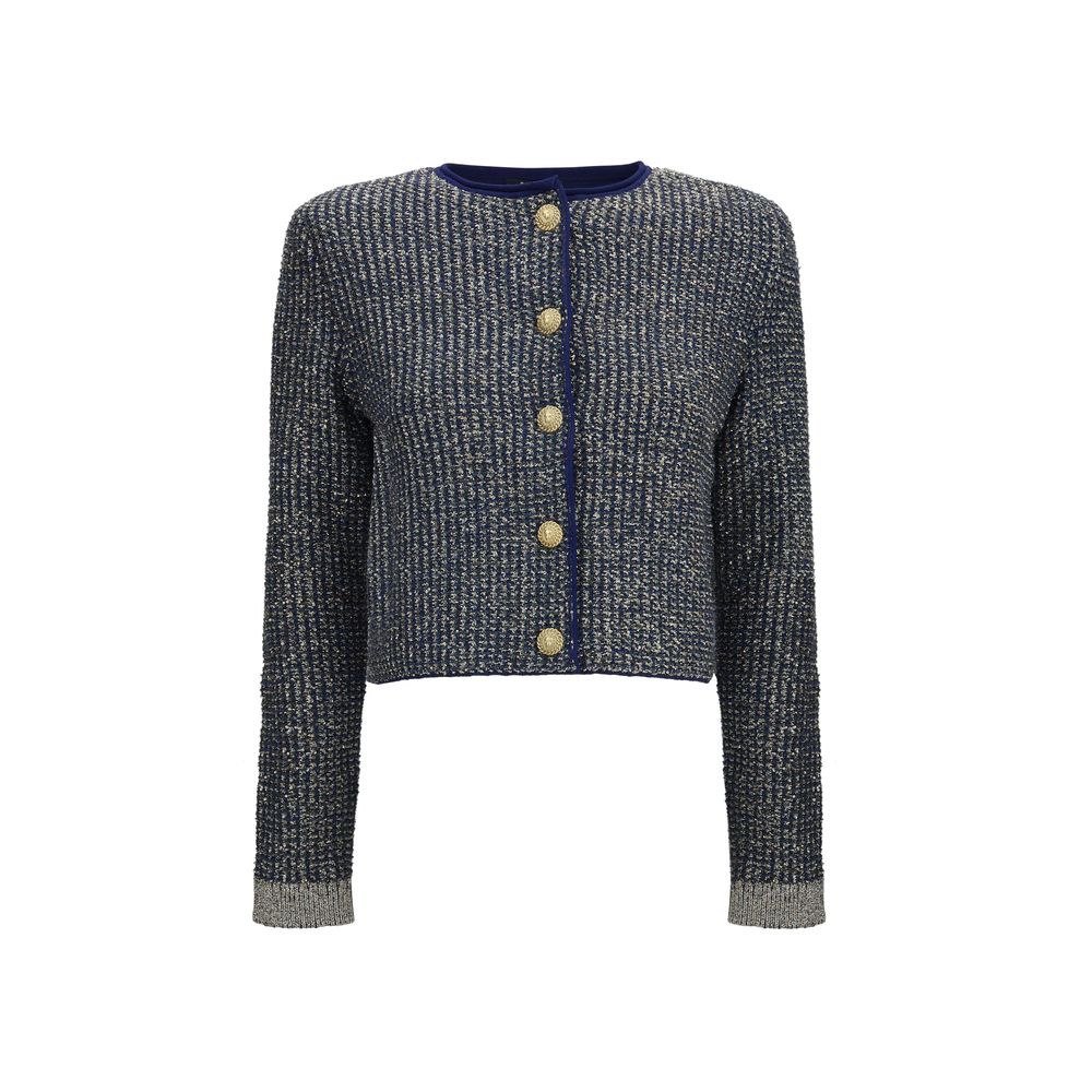 Balmain Blue Polyamide Cardigan