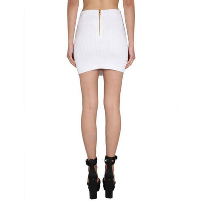 Balmain White Polyester Mini Skirt 1728,38,75611013280,Balmain,Clothing,Mini - Skirts - Clothing,New with tags,Skirts - Clothing,White,Women
