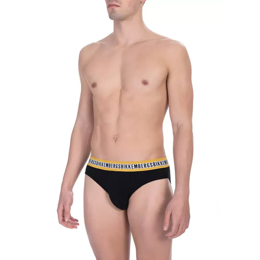 Bikkembergs Black Cotton Men Brief Bikkembergs