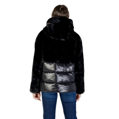 Blauer Black Polyester Coat 1728,71956299936,Black,Blauer,Clothing,Coats - Jackets & Coats - Clothing,IT42|M,Jackets & Coats - Clothing,New with tags,Women