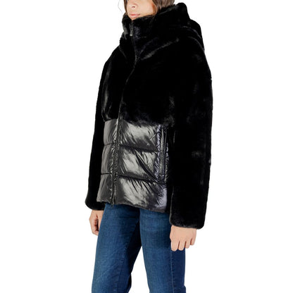 Blauer Black Polyester Coat 1728,71956299936,Black,Blauer,Clothing,Coats - Jackets & Coats - Clothing,IT42|M,Jackets & Coats - Clothing,New with tags,Women