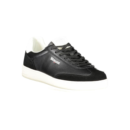Blauer Black Polyurethane Men's Sneaker