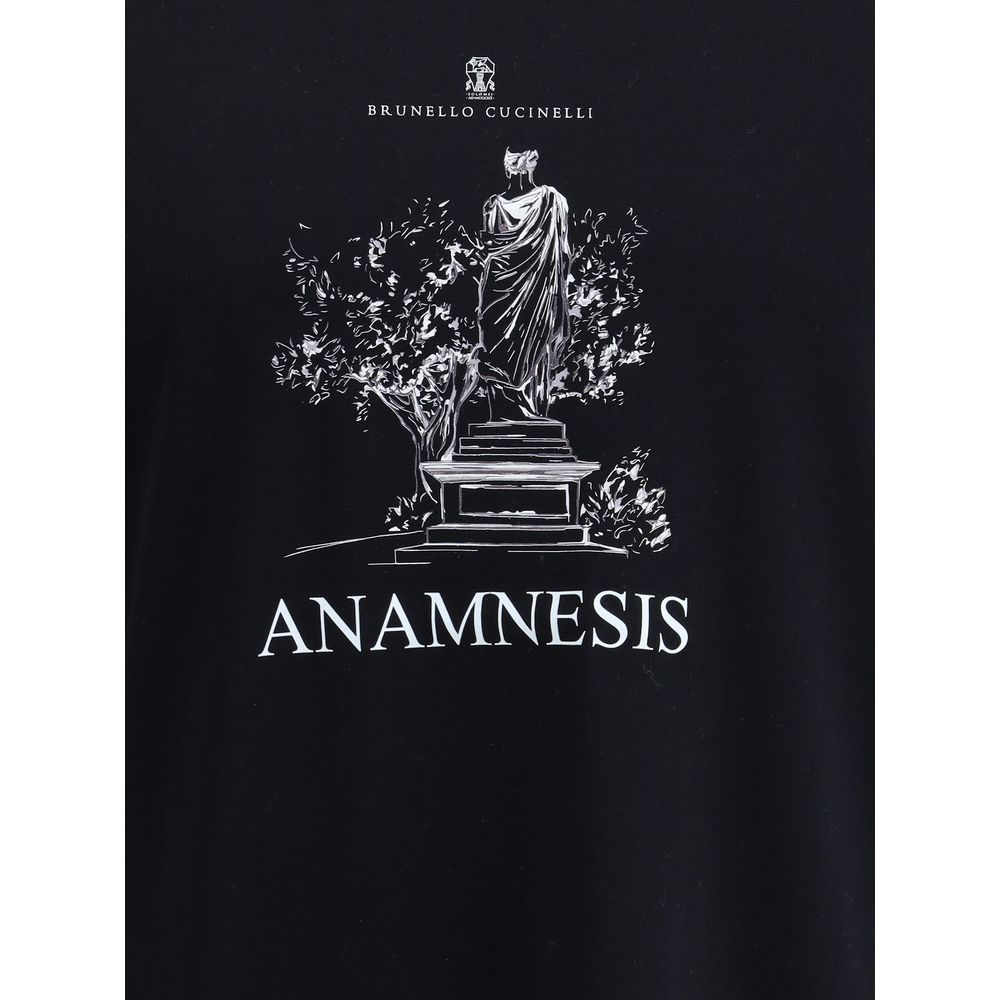 Brunello Cucinelli Black Cotton T-Shirt Brunello Cucinelli
