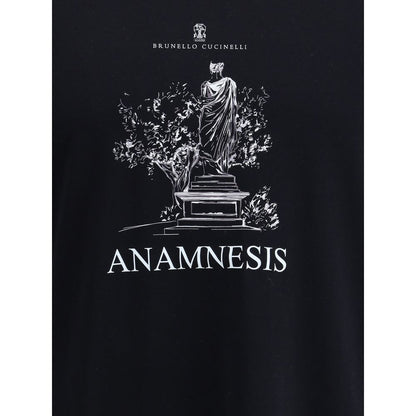 Brunello Cucinelli Black Cotton T-Shirt Brunello Cucinelli