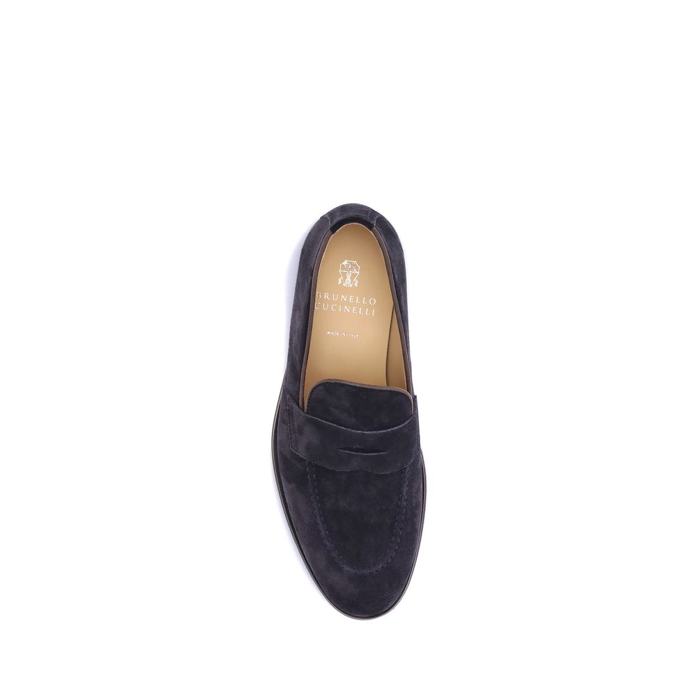 Brunello Cucinelli Blue Rubber Slip-On Loafers Brunello Cucinelli