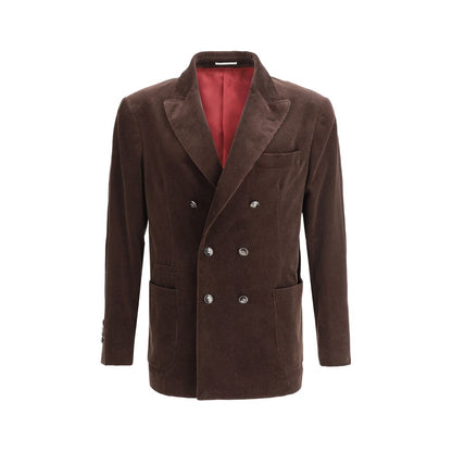 Brunello Cucinelli Brown Cotton Jackets And Coat Brunello Cucinelli