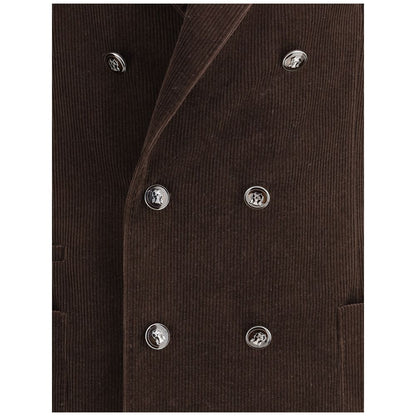 Brunello Cucinelli Brown Cotton Jackets And Coat Brunello Cucinelli