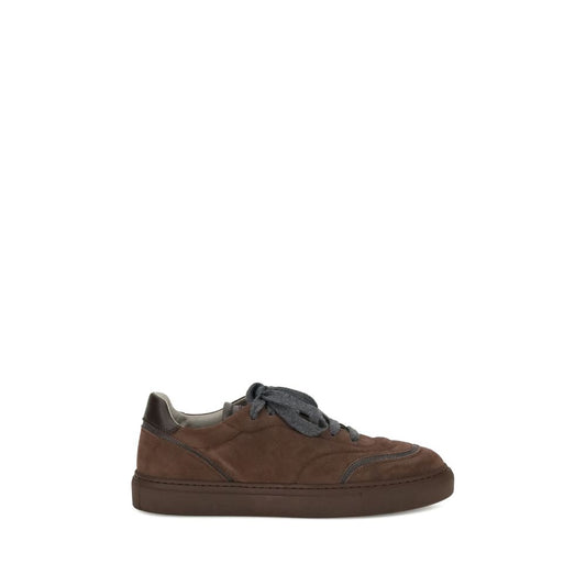 Brunello Cucinelli Brown Rubber Low Top Sneakers Brunello Cucinelli