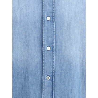 Brunello Cucinelli Light Blue Denim Shirt Brunello Cucinelli