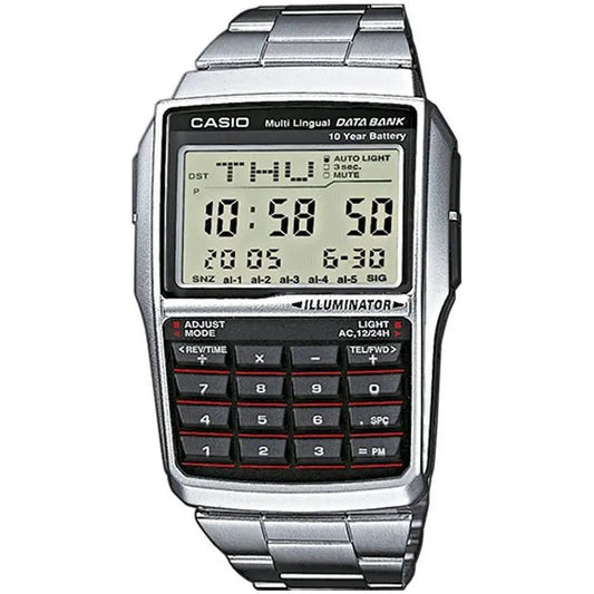CASIO CASIO Mod. DATABANK CALCULATOR STEEL WATCHES casio-mod-databank-calculator-steel-1