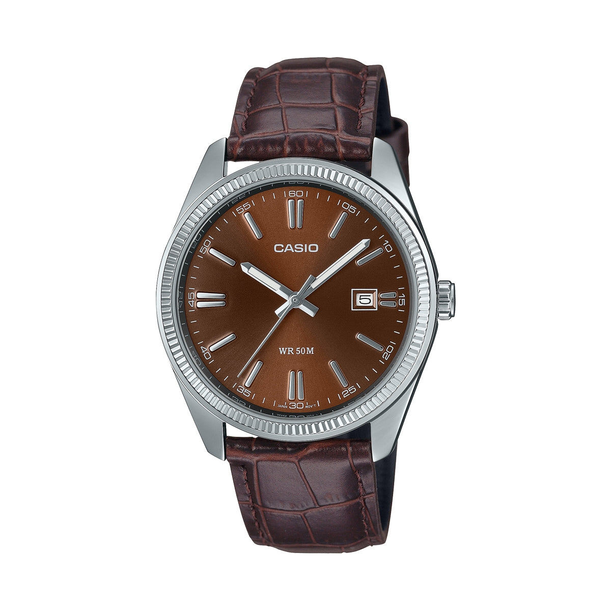 CASIO COLLECTION Mod. DATE. LEATHER - BRONZE Gent,READY STOCKED WATCHES,Wristwatch