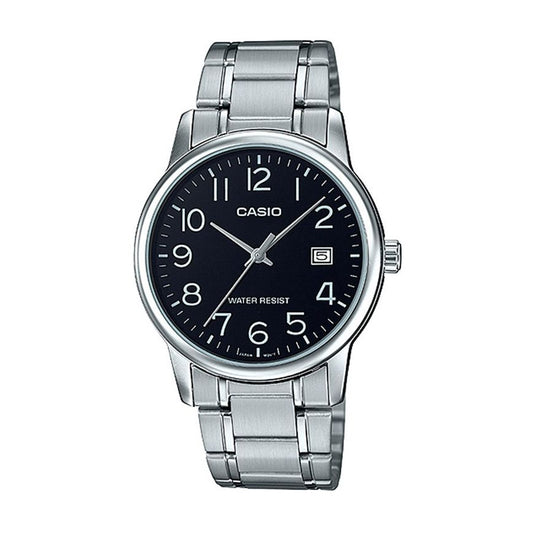 CASIO COLLECTION Mod. DATE STEEL - BLACK Gent,READY STOCKED WATCHES,Wristwatch