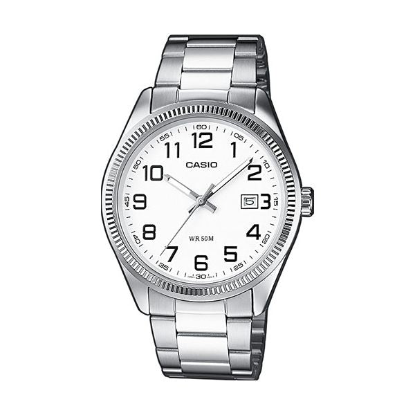 CASIO COLLECTION Mod. DATE - WHITE. ARAB NUMBERS WATCHES