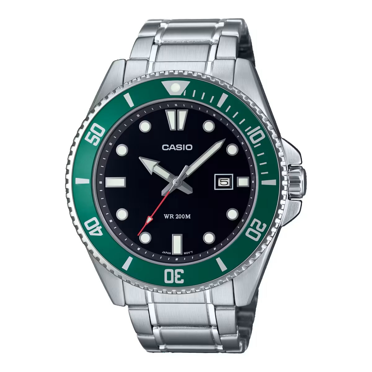 CASIO COLLECTION Mod. DIVER DATE 200M - GREEN Gent,READY STOCKED WATCHES,Wristwatch