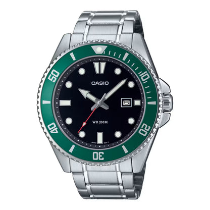 CASIO COLLECTION Mod. DIVER DATE 200M - GREEN Gent,READY STOCKED WATCHES,Wristwatch