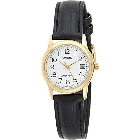 CASIO COLLECTION Mod. LADY DATE GOLD, LEATHER - WHITE Lady,READY STOCKED WATCHES,Wristwatch