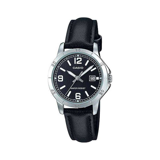 CASIO COLLECTION Mod. LADY DATE. LEATHER - BLACK