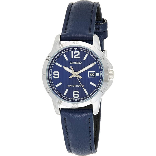CASIO COLLECTION Mod. LADY DATE. LEATHER - BLUE WATCHES