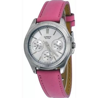 CASIO COLLECTION Mod. LADY MULTIFUNCTION LEATHER - SILVER Lady,Lady Ready Stocked Watches,READY STOCKED WATCHES,Watches,Watches - Accessories,Women,Wristwatch