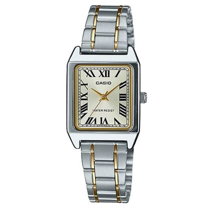 CASIO COLLECTION Mod. LADY TANK, ALLOY, SILVER&GOLD - CHAMPAGNE