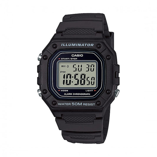 CASIO COLLECTION Mod. SPORT ILLUMINATOR WR 50M, ALARM, CHRONOGRAPH - BLACK