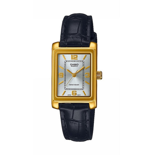 CASIO COLLECTION Mod. TANK. LEATHER - ARGENTEE Lady,READY STOCKED WATCHES,Wristwatch
