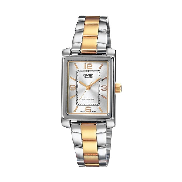 CASIO COLLECTION Mod. TANK STEEL&GOLD - ARGENTEE Lady,READY STOCKED WATCHES,Wristwatch